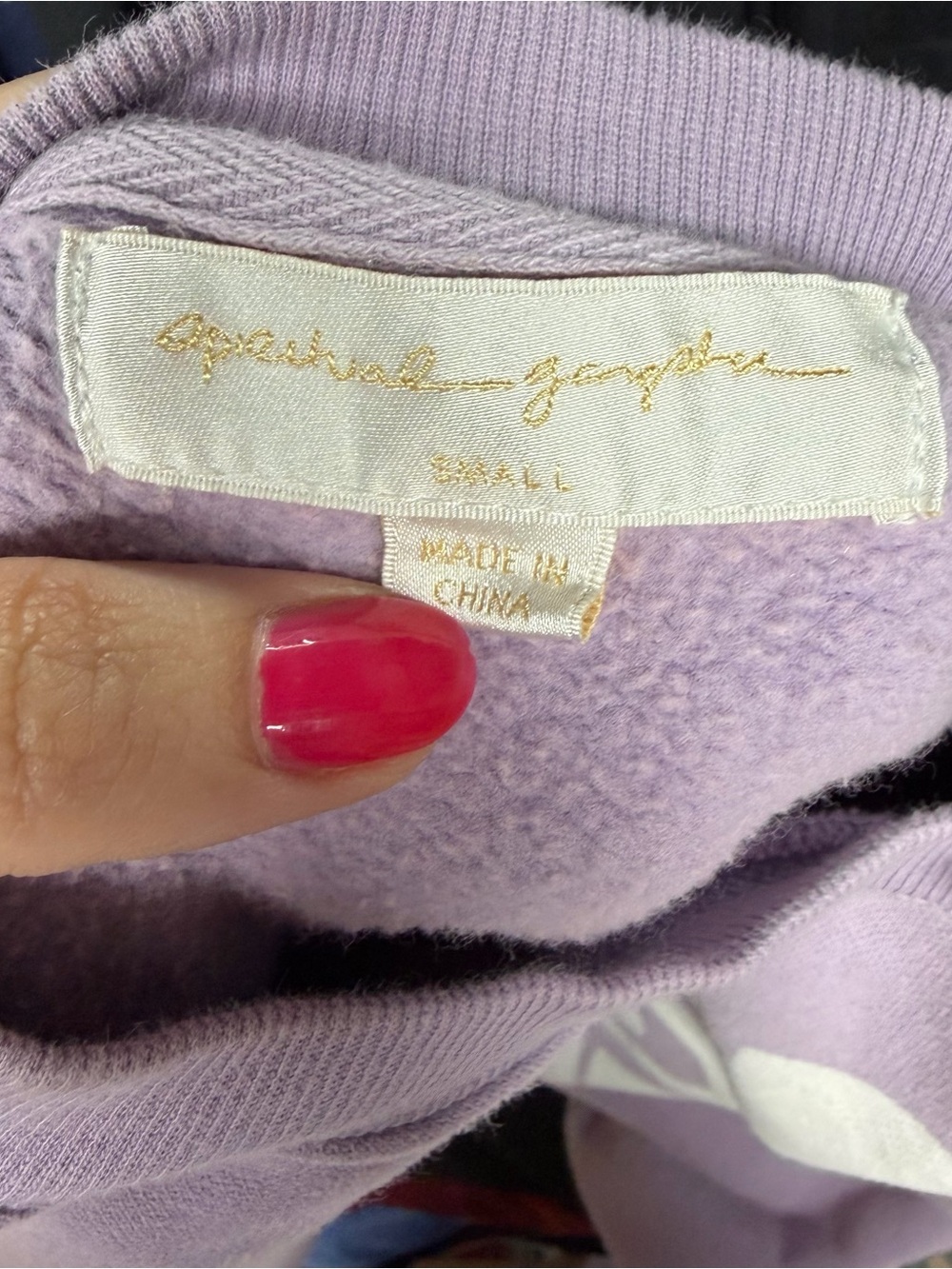Anthropologie Spiritual Gangster Graphic Sweatshirt Free Your Mind Purple Small - Picture 8 of 8